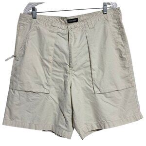 Cherokee Cargo Shorts Mens Size 38 Beige Cotton Blend Comfortable Utility Style